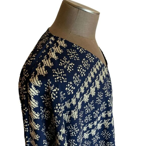 Pronto USA Womens one size Small  Large Navy Multi color Boho Lightweight poncho - Picture 6 of 10